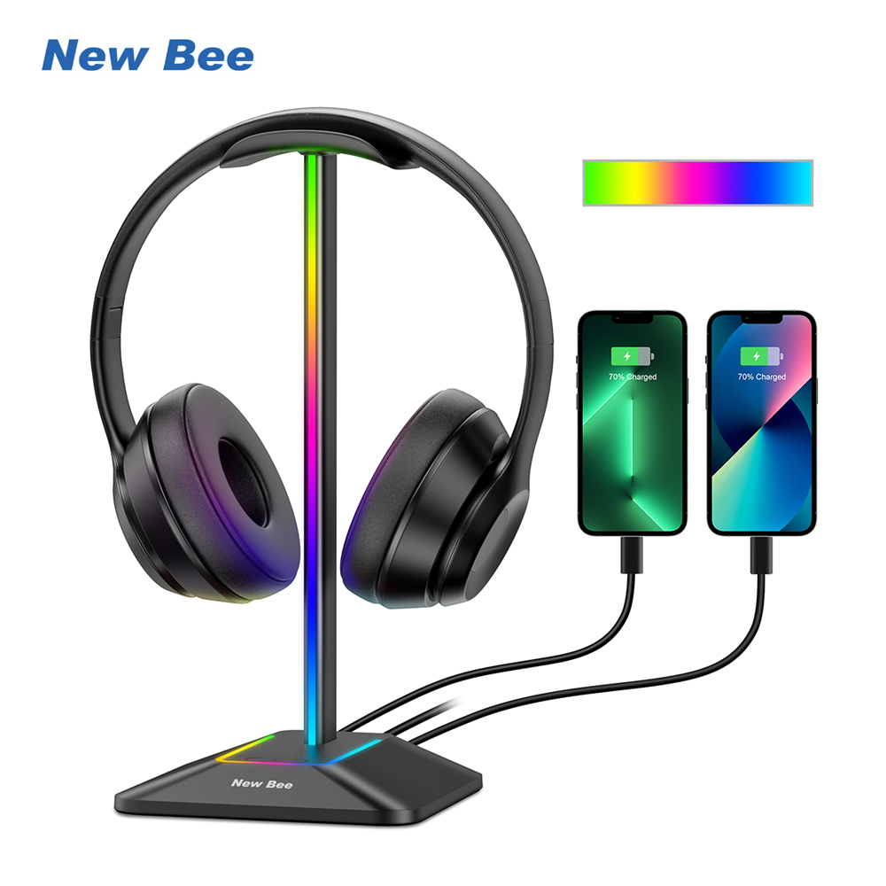 Gaming Accessories Setup - Nieuwe Bee Z8 RGB-hoofdtelefoonstandaardhouder met 2