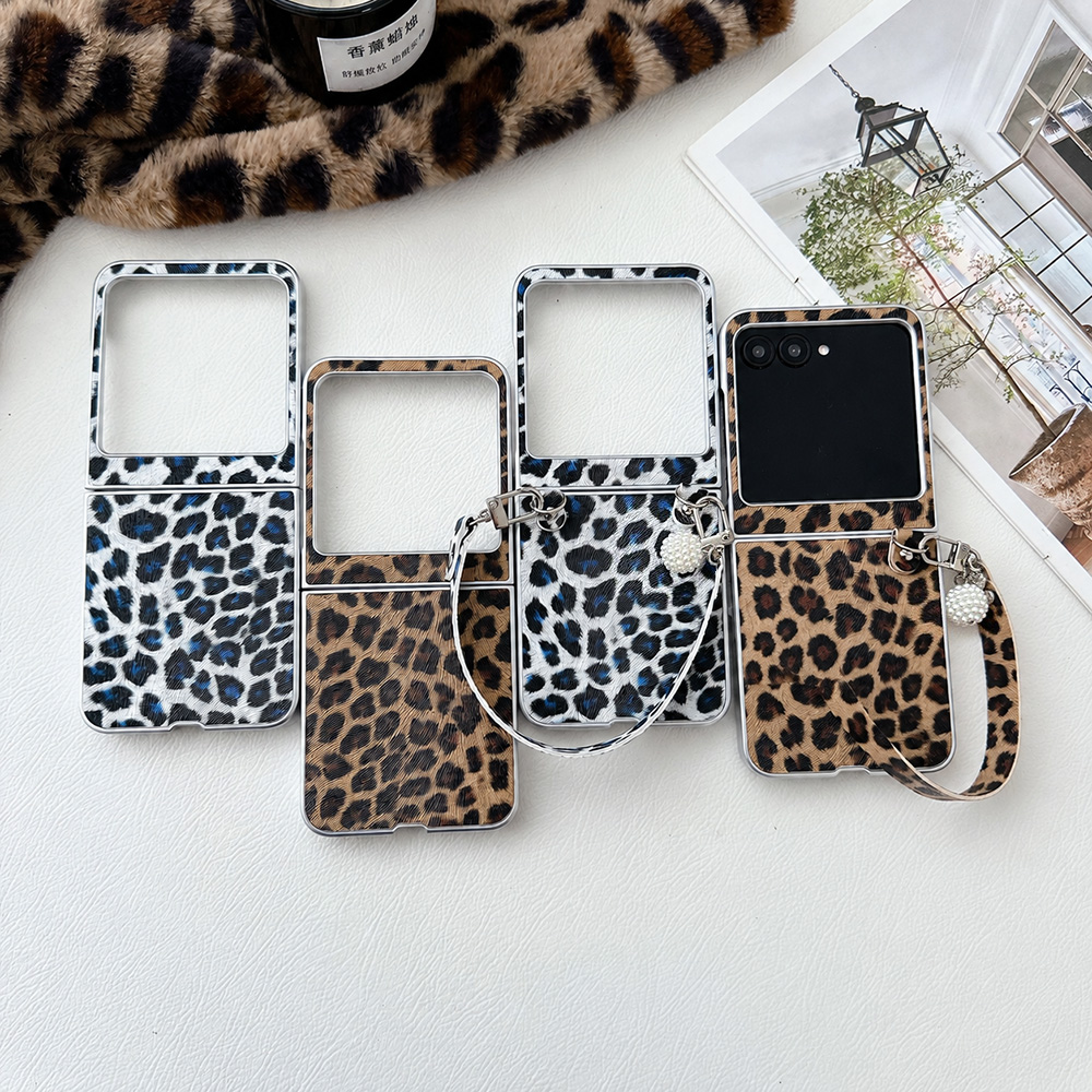 Gaming Equipment Accessories - Luipaardprint Opvouwbare Flip Telefoonhoes Voor Motorola