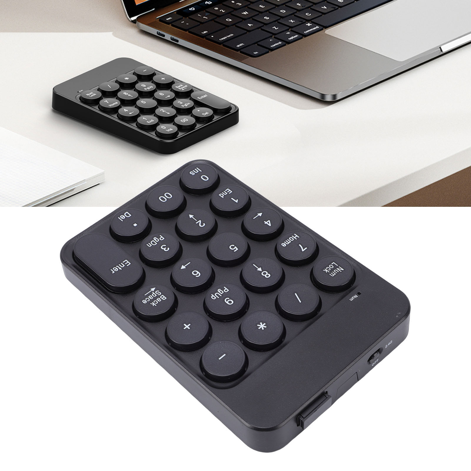 Keyboard Numpad Separate - Mini Numeriek Toetsenbord met Ronde Keycaps