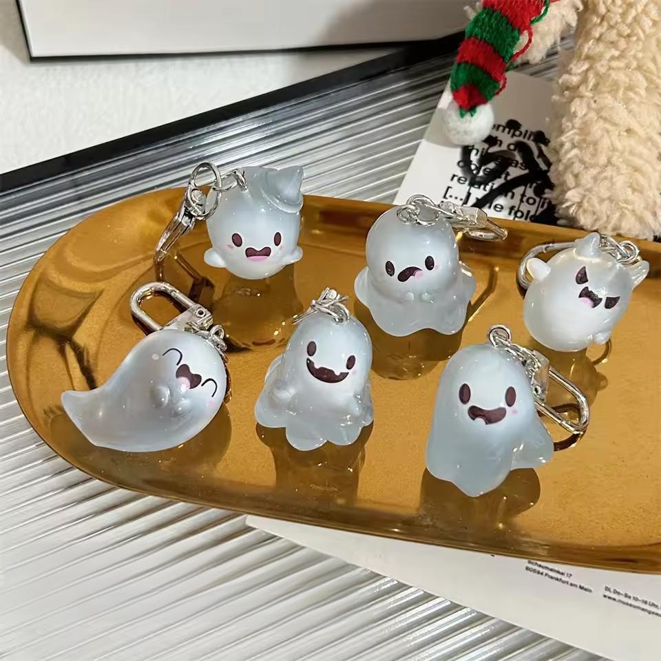 Gaming Accessories Gifts - Halloween Jelly Ghost sleutelhanger, driedimensionale cartoon