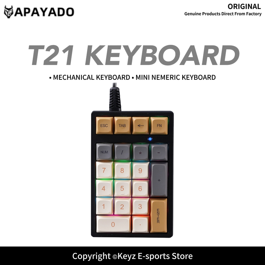 T21 Mini-nummertoetsenbord RGB - Keyboard Numpad Separate recensie en prijs