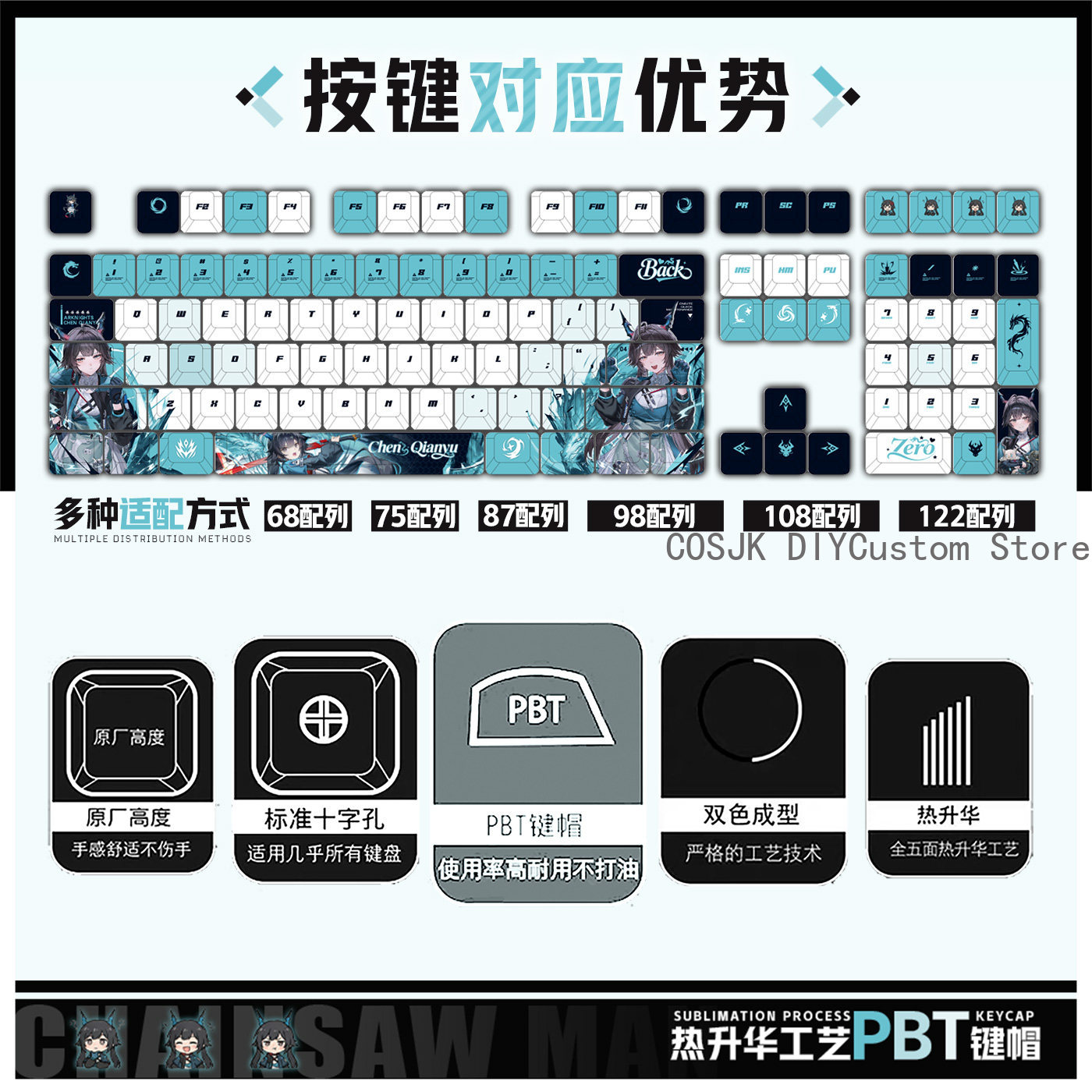 122 Toetsen Anime Chen Qianyu  - Gaming Accessories Gifts recensie en prijs