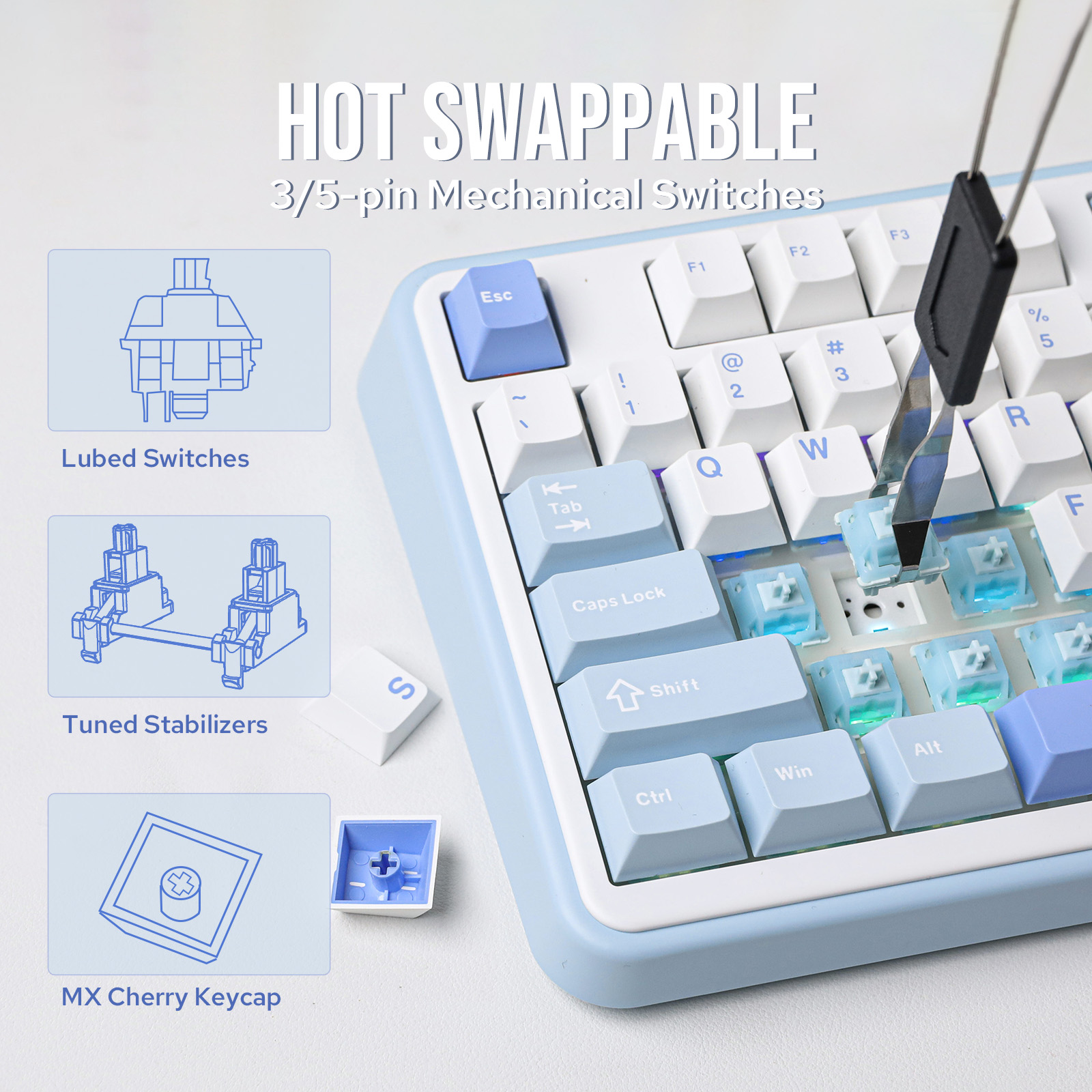 EPOMAKER TH99/TH99 Plus 96% QW - Keyboard Numpad Separate recensie en prijs