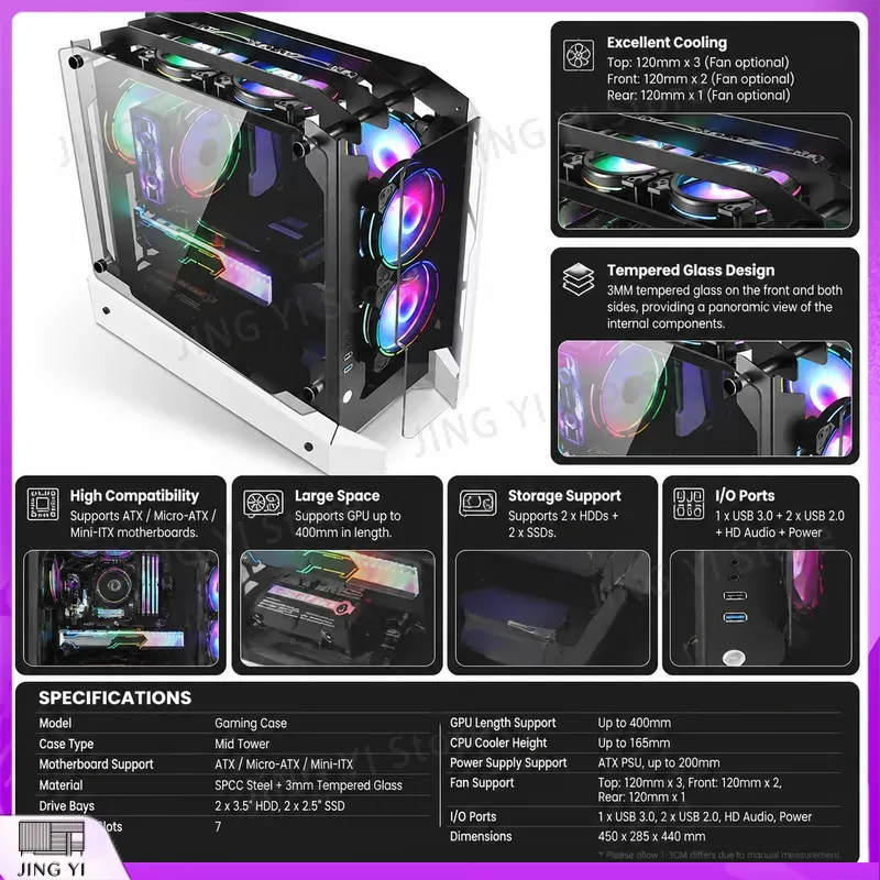 mATX Gaming PC-behuizing Deskt - Gaming Hardware And Accessories recensie en prijs
