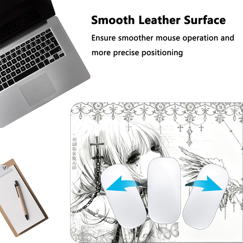 Leren muismat Zwart Wit Anime  - Gaming Accessories Setup recensie en prijs