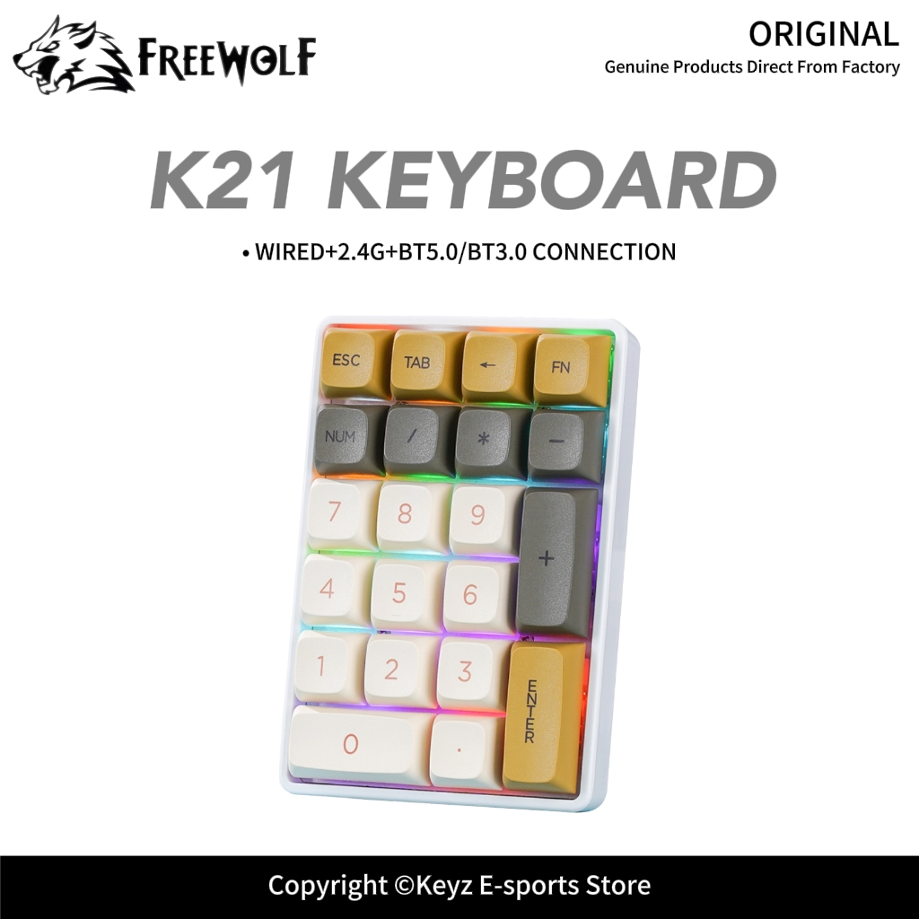 K21 Tri-mode Mechanisch Numeri - Keyboard Numpad Separate recensie en prijs